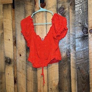 Stylish eyelet crop top